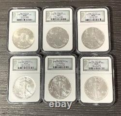 1986-2021 American Silver Eagles Complete 37 Coin Set Each Graded NGC MS69