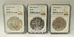 1986 2021 T1 American Silver Eagle 1 oz 36 Coin Set NGC MS69 J377