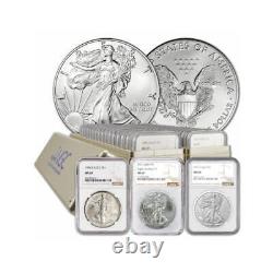 1986-2024 American Silver Eagle 40-Coin Set NGC MS69 (Type 1 & 2)