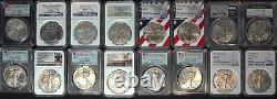 1986-2024 American Silver Eagle 40-Coin Set NGC/PCGS MS69 ON SALE