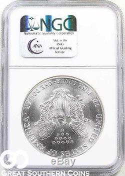 1986 American Eagle Silver Dollar, 1 oz Silver, NGC MS 70 Price Guide $1350