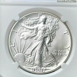 1986 American Silver Eagle 1st Year $1 Dollar NGC MS70. Brown Label Beauty