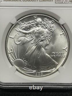 1986 American Silver Eagle NGC MS70 Brown Label