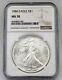 1986 Ngc Ms70 $1 Mint State Silver American Eagle 1 Oz. 999 First Year Issue Ase