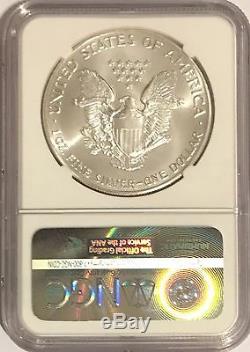 1986 Ngc Ms70 $1 Silver American Eagle 1 Oz. 999 First Year Issue Holder