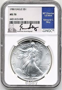 1986 Silver American Eagle MS70 ED MOY HAND SIGNED Rare Only 1 on eBay
