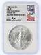 1986 Silver American Eagle MS70 NGC MERCANTI SIGNED FIRST YEAR OF ISSUE LABEL