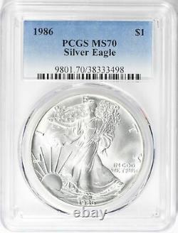 1986 Silver American Eagle PCGS MS70 No Reserve
