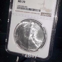 1986 Silver Eagle NGC MS 70 First Year of the Most Beautiful American. 999 fine
