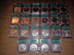 1986 to 2007 American silver eagle MS69