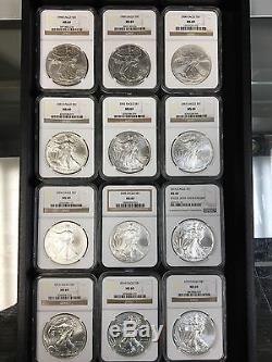 1986 to 2016 NGC Brown Label MS69 American Silver Eagle Set, 31 Coins Total