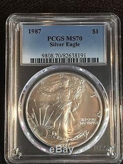 1987 American Silver Eagle Ms70 Pcgs Top Registry Coin