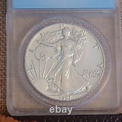 1987 Silver American Eagle ANACS MS70 Certified $1 coin Ex condition