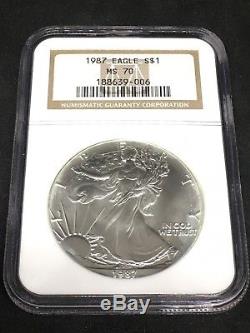 1987 Silver American Eagle MS 70 (NGC)