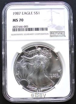 1987 Silver American Eagle NGC MS70