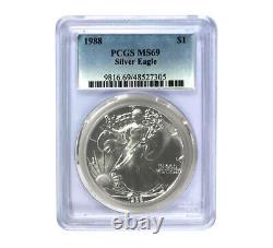 1988 $1 American Silver Eagle MS69 PCGS