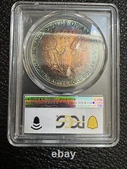 1988 American Silver Eagle PCGS MS-68 Rainbow Toning