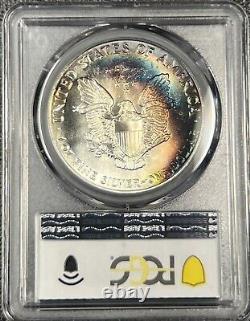 1988 MS68 American Silver Eagle PCGS Rainbow Toned