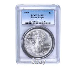 1989 $1 American Silver Eagle MS69 PCGS