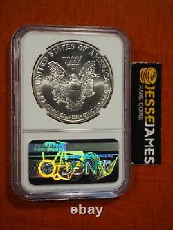 1989 $1 American Silver Eagle Ngc Mint Error Ms69 Minor Obverse Struck Thru