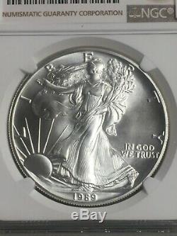1989 American Eagle Silver Dollar Ngc Ms 70
