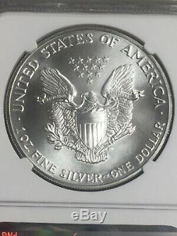 1989 American Eagle Silver Dollar Ngc Ms 70