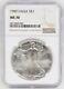 1989 American Silver Eagle Dollar $1 NGC MS70 Bright White ASE