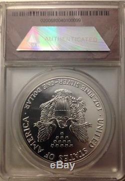 1989 American silver Eagle MS70 ANACS First Release 099 Of 412 Midwest Hoard