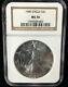 1989 Ms 70 Ngc American Silver Eagle Low Population (005)