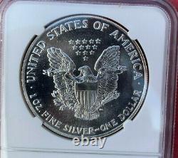 1990 STAR. Silver Eagle. MS69. NGC. PROOF LIKE SURFACES, SUPER RARE