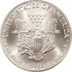 1991 $1 American Silver Eagle Anacs Ms-70