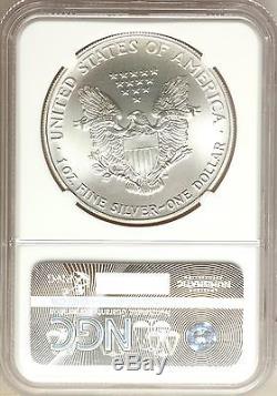 1991 Ase American Silver Eagle Ngc Ms70, Stunning Coin! Key Date