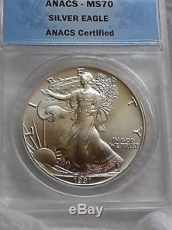 1991 American Silver Eagle MS70 This Coin Should Be in The Smithsonian