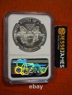 1992 $1 American Silver Eagle Ngc Mint Error Ms69 Minor Obverse Struck Thru