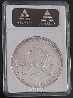 1992 AMERICAN SILVER EAGLE $1 Dollar ANACS OLD MINI HOLDER Slab MS68 Unc Coin