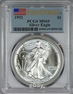 1992 American Silver Eagle PCGS MS69 First Strike