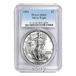 1993 $1 American Silver Eagle MS69 PCGS
