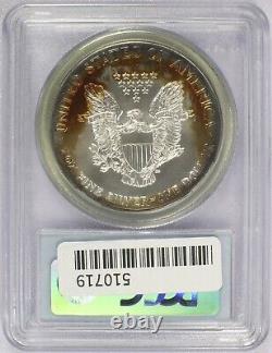 1993 $1 American Silver Eagle PCGS MS 67 Monster Toned