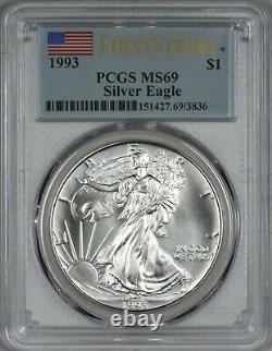 1993 American Silver Eagle PCGS MS69 First Strike