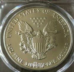 1993 American Silver Eagle PCGS MS70 Very RARE. Beautiful Coin