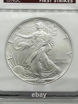 1994 American Silver Eagle Ngc Ms69 First Strikes Key Date One Dollar Red Label