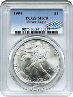1994 Silver Eagle $1 PCGS MS70 American Eagle Silver Dollar ASE