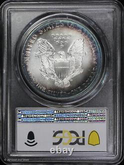 1995 $1 American Silver Eagle PCGS MS 68 Color Toning Uncirculated BU UNC