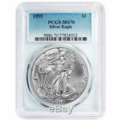 1995 $1 American Silver Eagle PCGS MS70 Blue Label