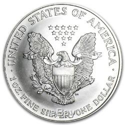 1995 Roll 20 Coins 1 Troy Oz American Silver Eagle Ms Bu. 999 Silver Dollar $1