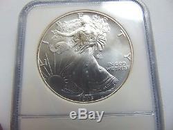 1995 Silver American Eagle ASE NGC MS 69 Struck Thru Mint Error Strike Through