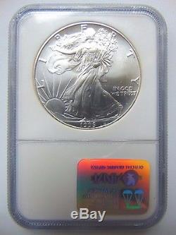 1995 Silver American Eagle ASE NGC MS 69 Struck Thru Mint Error Strike Through