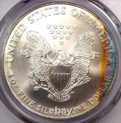 1995 Toned American Silver Eagle Dollar $1 ASE PCGS MS67 Rainbow Toning Coin