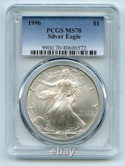 1996 $1 American Silver Eagle Dollar 1oz PCGS MS70