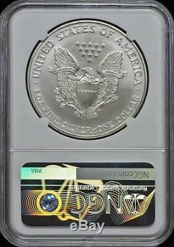 1996 $1 American Silver Eagle NGC MS70 20th Anniversary Collection New Holder